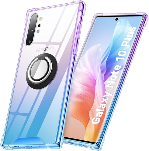 Ring Holder Series for Samsung Galaxy Note 10 Plus Case, Clear Protective Cover with Magnetic Car Phone Mount Support