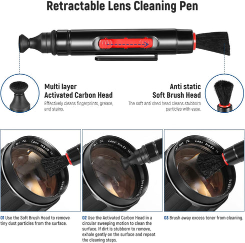 Neewer 82mm ND Lens Filter Kit: ND2 ND4 ND8 ND16, Lens Cleaning Pen, Filter Pouch, Neutral Density Filter and Accessory