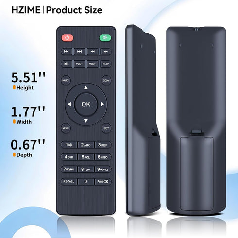 HZIME RPJ104 RPJ107 RPJ119 RPJ136 RPJ140 New Replacement Remote Control Compatible for RCA Projector Built in DVD