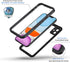 Lanhiem iPhone 11 Case, IP68 Waterproof Dustproof with Built-in Screen Protector, Heavy Duty Clear Back Cover (Black)