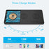 ZealSound Wireless Charging Pad, Ultra-Slim Triple Charger Station for 3 Devices & New Airpods, Black PU Leather