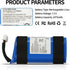 ZTHY SUN-INTE-265 Battery for J B L PartyBox On-The-Go Portable Speaker, 7.2V 2475mAh
