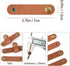 5 Pieces PU Leather Cord Organizer Reusable Cable Organizer Cord Keeper for Cable Straps,wrap Headphone,Earbud case,Headset (Brown)