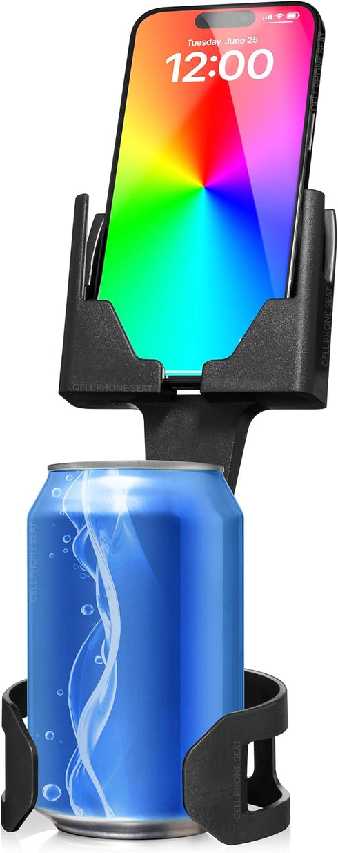 Cup Holder Phone Holder, Phone Mount for Car and Truck, Smartphone Car Accessories, iPhone 16, Google, Samsung, Black
