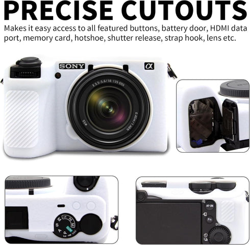 Easy Hood Camera Case for Sony Alpha 6700, Soft Silicone Protective Cover, Anti-Scratch Slim Fit Body Skin Protector