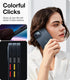 iPhone 15 Case by TORRAS: Slim, Shockproof, 12FT Military Grade Drop Protection, Black with Translucent Back & Silicone
