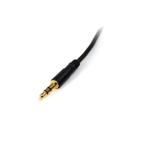StarTech.com 6 ft Slim 3.5mm Stereo Audio Cable - M/M, 3.5mm Male to Male Audio Cable for Smartphone, Tablet, MP3 Player