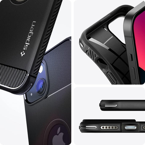 Spigen Rugged Armor Case for iPhone 13 (2021), Matte Black