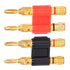 2Pcs Stackable Dual Banana Plugs for Speaker Wire, Brass Male Plug 2 Way Banana Connectors