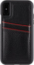 Case-Mate Tough ID Case for iPhone X - Leather Wallet, Slim Protective Design for iPhone 10 - Black