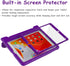 MAISON iPad 9th/8th/7th Generation Case, Shockproof Handle Bumper Stand Cover with Built-in Screen Protector - Purple