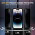 Diaclara iPhone 14 Pro Max Case - Heavy Duty Black, Military Grade Drop Protection, Anti-Spy Privacy Screen Protector.