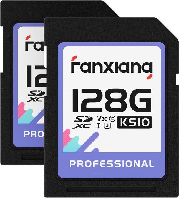 fanxiang 128GB SDXC Memory Card SD Card, UHS-I, C10, U3, V30, Full-HD &