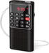 PRUNUS Mini Pocket FM Walkman Radio, Portable Battery Radio with Recorder and SD Card Player (NO AM)