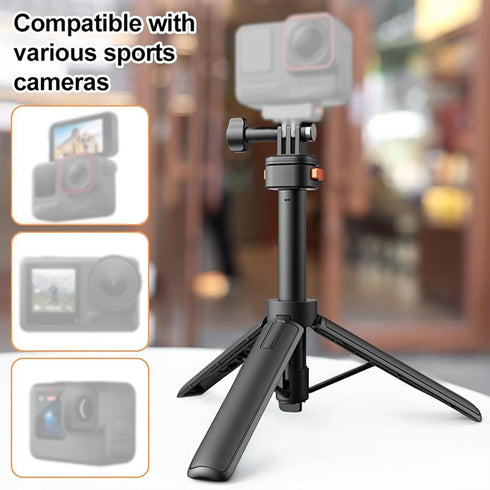 Yunseity 7.5in-20.8in Selfie Stick Tripod for Action Cameras, Extendable Tripod Stand with Magnetic Suction Quick