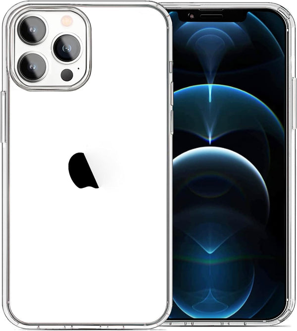 Clear Compatible Case for iPhone 12 Pro Max, Transparent Soft Shockproof Protective Slim Thin Bumper Cover