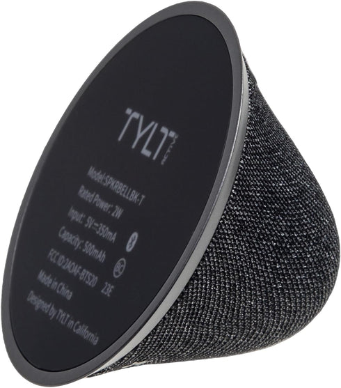 TYLT Bell Portable Magnetic Bluetooth Speaker with Built-in Mic for iPhone, iPad, Google Pixel, Samsung Galaxy (Black)