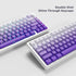 Side Printed Keycap Set, Gradient 136 Key Double Shot Shine Through Custom Keycaps for OEM Cherry MX Mechanical