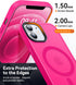 CANSHN Slim Shockproof Case for iPhone 12/12 Pro 6.1" - Hot Pink, Translucent Matte, MagSafe Compatible Bumper Cover.