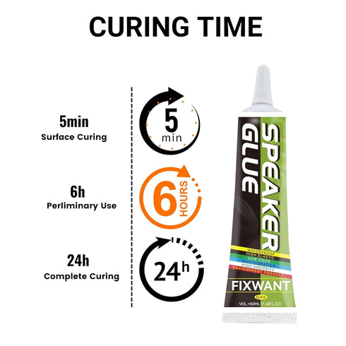 Loud Speaker Repair Glue, Foam Side Dust Cap Rubber Edge Cone Basin, Strong Adhesive, 50ML/1.68 fl.oz