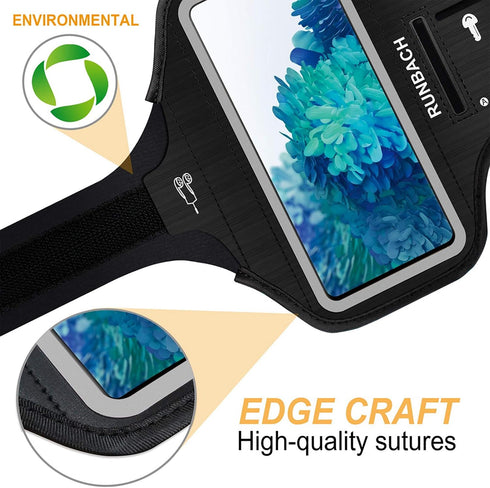 Water Resistant Running Armband for Samsung Galaxy S20 FE/S20+/S10+/S10 Lite/S9+/S8+ with Fingerprint Touch