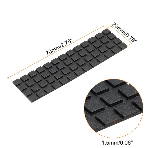 MECCANIXITY Copper Heatsink Coated Graphene 70x20x1.5mm with Thermal Pad and Rubber Ring for M.2 SSD Computer CPU, Laptop, PCB Cooler 1 Set