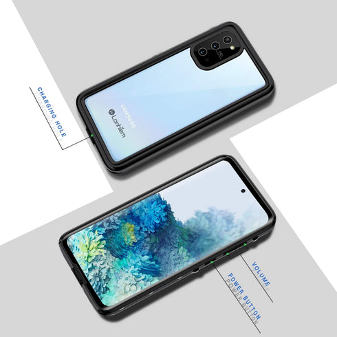 Lanhiem IP68 Waterproof Dustproof Shockproof Case for Samsung Galaxy S20 - Built-in Screen Protector, Heavy Duty Full