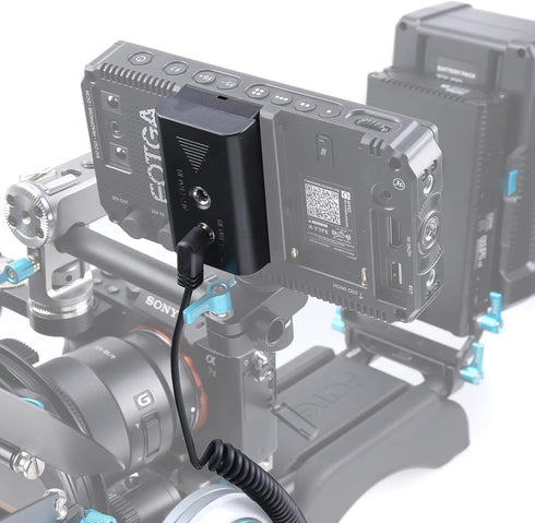 FocusFoto Dummy NP-F960/750/770/970 Power Adapter NP-F Battery DC Coupler Replacement of with a DC Input and a DC