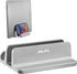 JARLINK 2-in-1 Vertical Laptop Stand Holder - Aluminum Adjustable Dock for MacBook, Surface, and HP, Silver