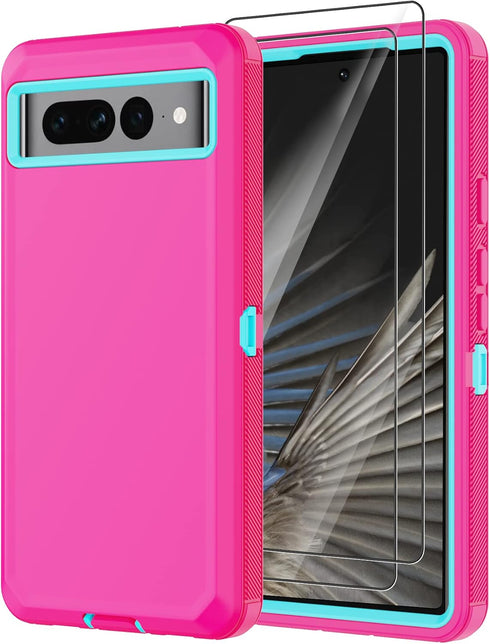 Annymall Google Pixel 7 Pro Case with 2 Screen Protectors, Full Body Shockproof Drop Protection, Heavy Duty Cover 6.7"