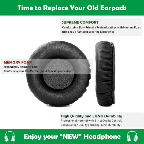 Premium Replacement Earpads for Logitech PC 960 Stereo Headset, Soft Protein Leather & Memory Foam