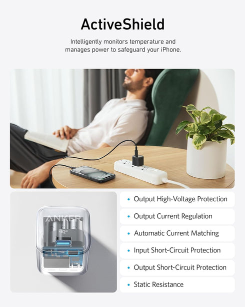 Anker Nano Charger, 2-Pack 20W Compact Fast Charger with PowerIQ Technology for iPhone and More