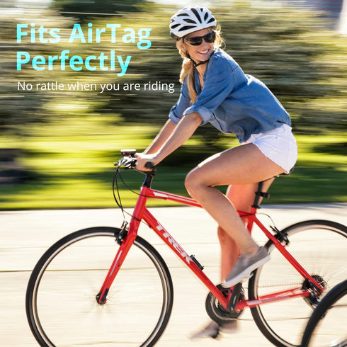 Bike Mount for AirTag - Waterproof Aluminum Alloy Holder for Bicycle Bottle Cage, Anti-Theft GPS Tracker