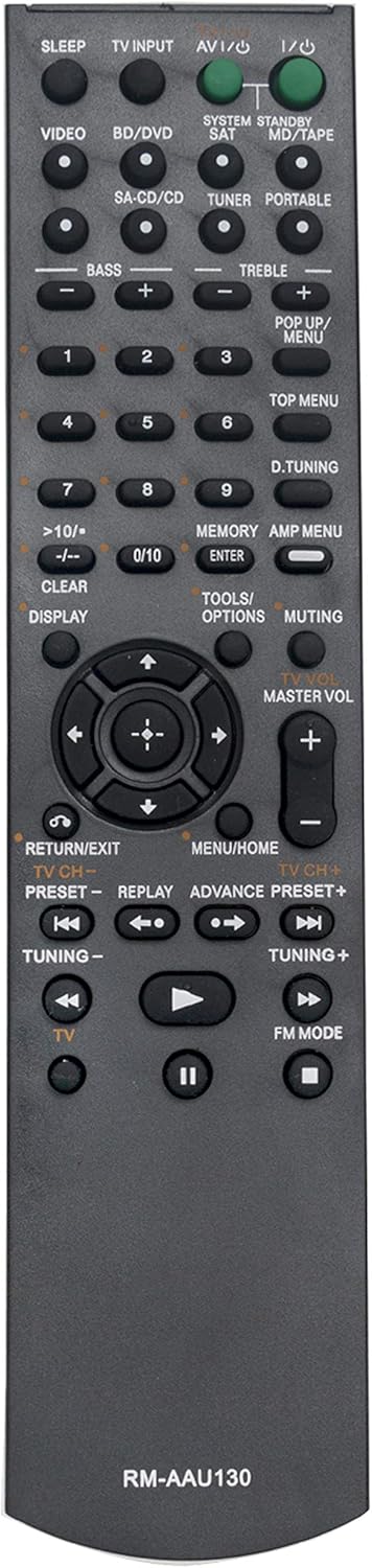 VINABTY RM-AAU130 Replacement Remote for Sony STR-DH130 STR-KM7 AV Receiver