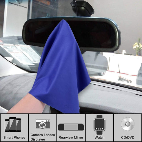 Wisdompro 4-Pack (16x16 Inch) Extra Large Microfiber Cleaning Cloth For Laptop, LCD TV, Computer Screen, Monitor