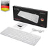Perixx PERIBOARD-213W, Silent USB Scissor Keyboard with Cable, Compact Design with Numeric Keypad, White - Spanish Qwert