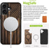 Carveit 17 Magnetic Wooden Case for iPhone Case, Wood Artisan Engraved & Black Soft TPU Shockproof Cover, Compatible