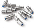 F81 Coaxial Cable Connector, 3GHz F-Type RG6 Cable Extension Adapter, Pack of 5, Silver