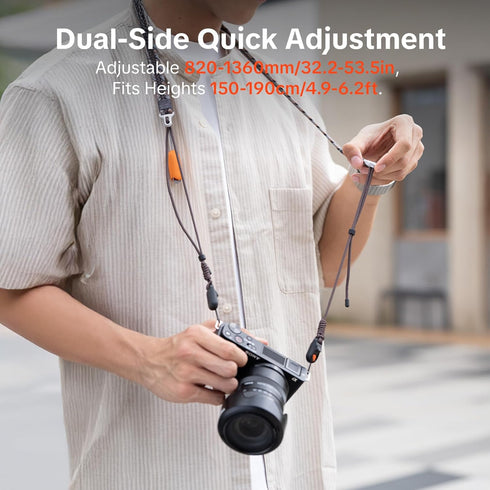 66.1lb, PGYTECH Camera Shoulder Strap Slim Trendy Style, Quick Release Braided Rope Camera Strap Holds Adjustable Neck