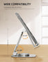 Nulaxy Rotatable Cell Phone Stand, Fully Adjustable Foldable Desktop Holder Cradle Dock, Thick Case Friendly for All