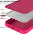 ZUSLAB Nano Silicone Case for iPhone 12 Pro Max - Shockproof Bumper Soft Full Protection Cover, Neon Pink