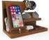 Birthday Gifts for Men, Wood Desk Organizer for Dad, Husband, Phone Docking Station, Nightstand Cool Gifts for Men