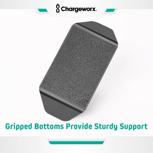 CHARGEWORX 3 Magnetic Cable Organizer Weighted Non-Adhesive Cord Holder with Magnetic Clips for USB-C, Lightning