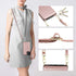 Bocasal Crossbody Wallet Case for iPhone 12 Mini, PU Leather Credit Card Holder with Detachable Strap, 5.4 inch (Rose