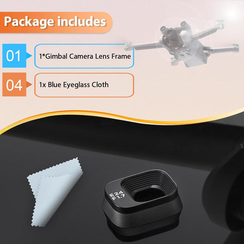 Gimbal Camera Frame Replacement for DJI Mini 3/Mini 3 Pro, Mini 3 Pro Gimbal Camera Lens Frame Cover Cap