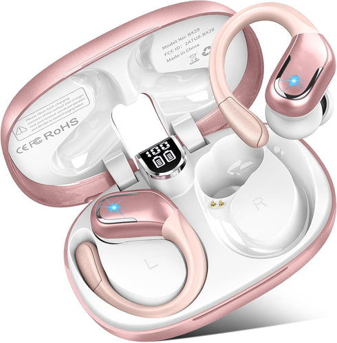 Wireless Earbuds, 75Hrs Bluetooth 5.4 Headphones Sport, Bluetooth Earbuds with ENC Noise Canceling Mic, Bass Stereo