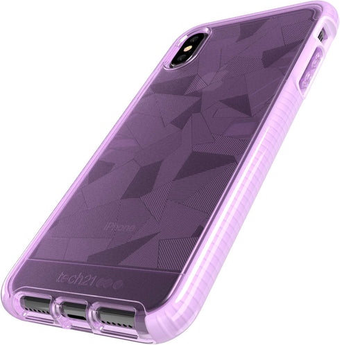 tech21 Evo Edge Phone Case - 12ft Drop Protection for Apple iPhone Xs Max - Orchid