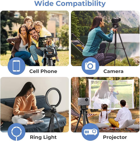 UBeesize 54'' Camera Tripod, Phone Tripod for iPhone with Bag, Travel Stand with Remote for iPhone and Cameras