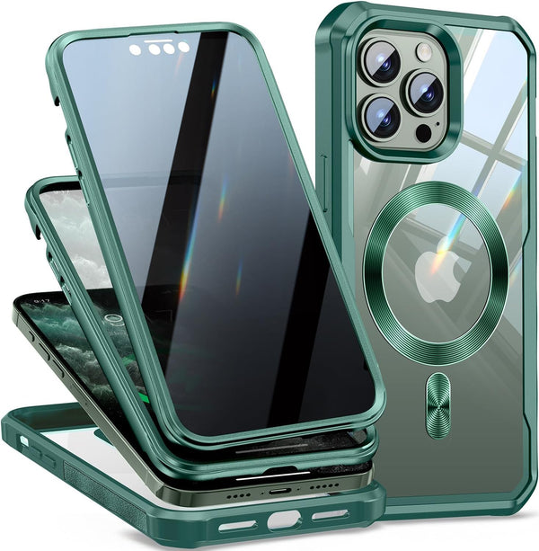 CD Loop Magnetic Case for iPhone 11 Pro Max, Military Grade Anti-Peep Privacy Screen, 9H Glass, MagSafe Compatible.