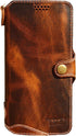 Yogurt Leather Case for Samsung Galaxy A55 5G, Genuine Leather Wallet Cover for